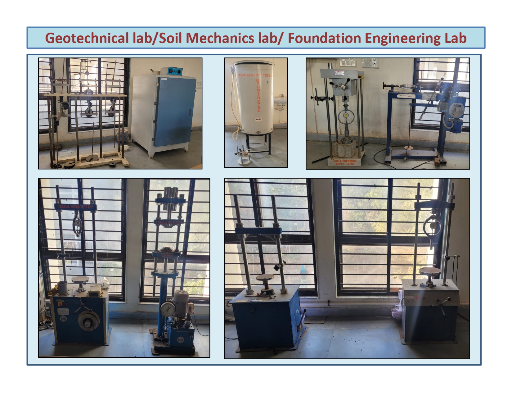 Geotechnical/Soil MechanicS/Foundation Engineering Lab